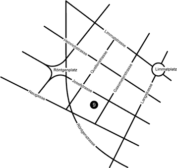 Karte: unsere Adresse: Gasometerstrasse 9, CH-8005 Zrich